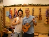 Paul Okami, our gracious host, met us in the showroom.  I&#039;m holding a KoAloha Tenor.  It&#039;s clear, balanced and loud.  Also, check out the the multi-topped uke on the right!  Their craftmanship really blew me away.  Paul and his crew make beautiful ukes.